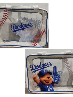 Los Angeles Dodgers Clear Vinyl Tote with Pooh  Graphic